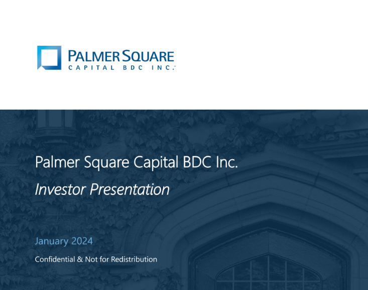 Palmer Square Capital BDC (PSBD) IPO deck