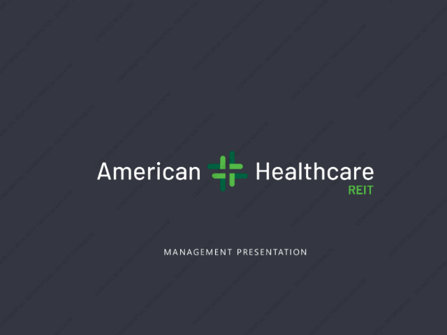 American Healthcare REIT (AHR) IPO deck