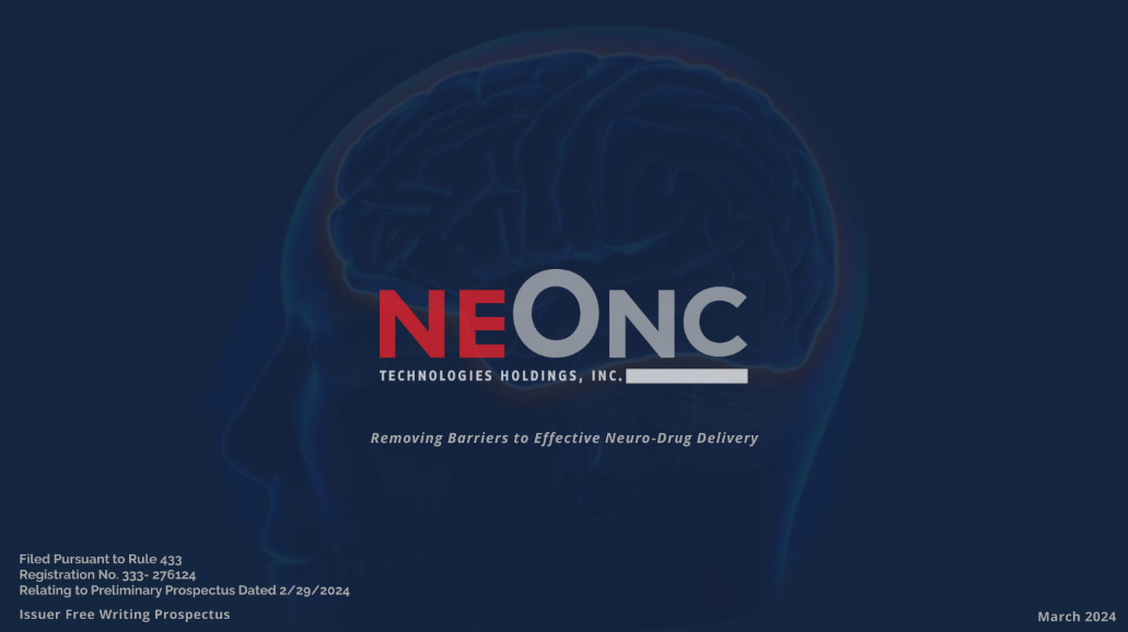 NeOnc Technologies (NTHI) IPO deck