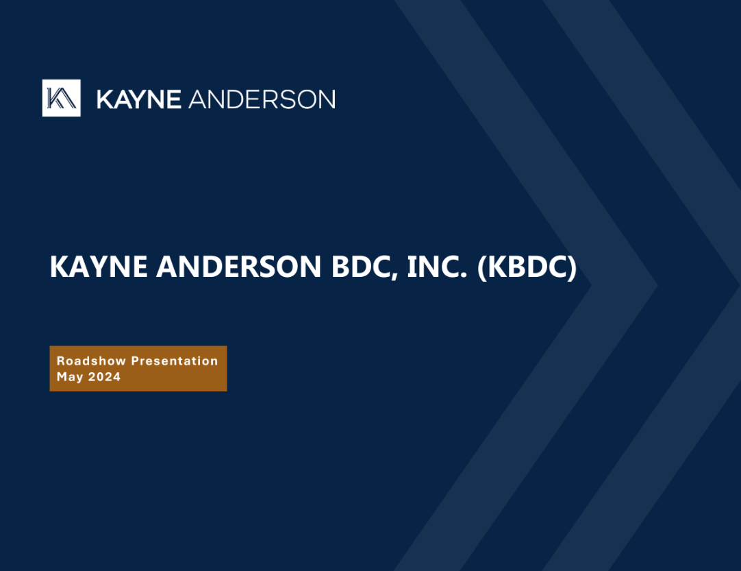 Kayne Anderson BDC (KBDC) IPO deck