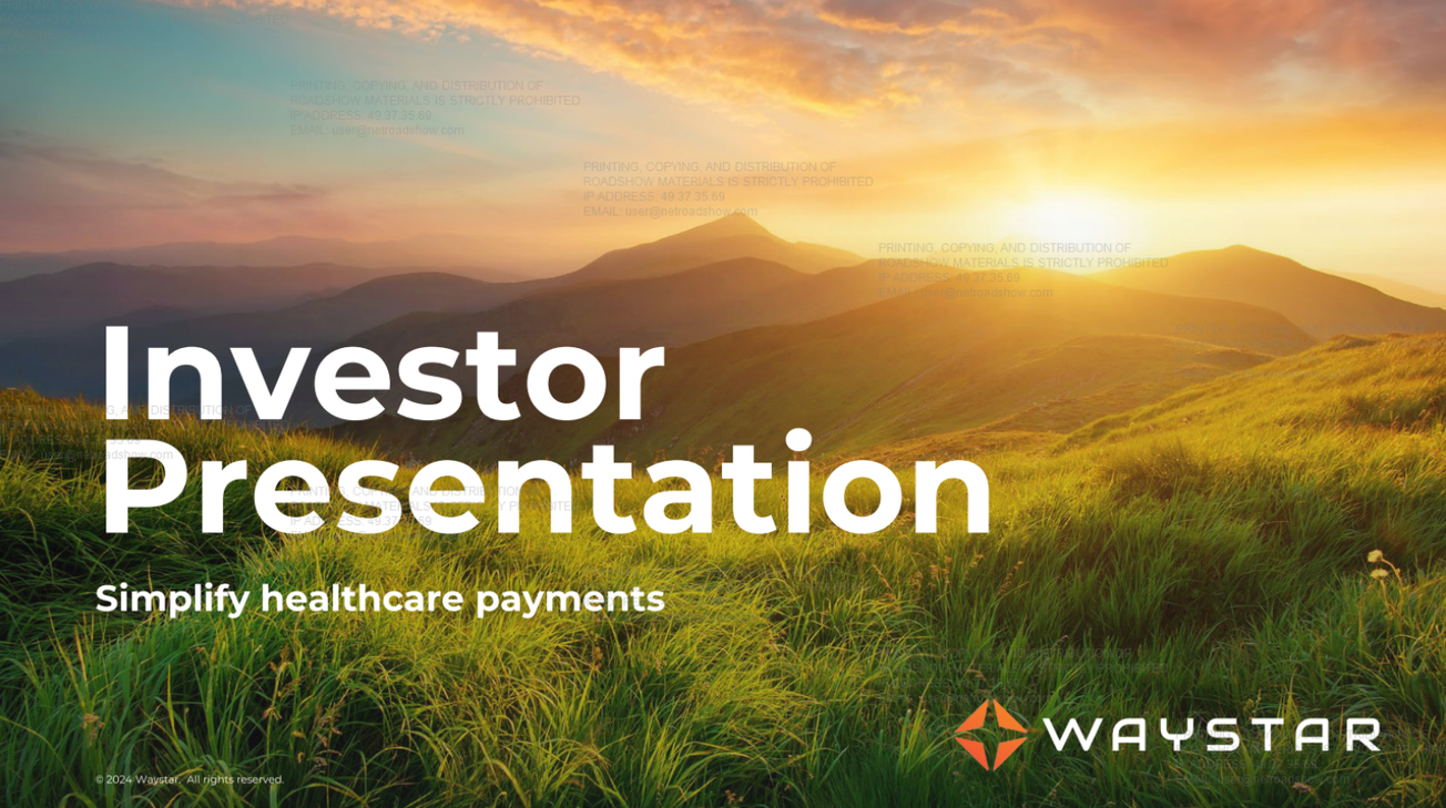 Waystar Holding (WAY) IPO deck