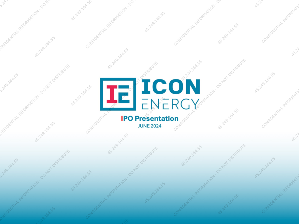 Icon Energy (ICON) IPO deck