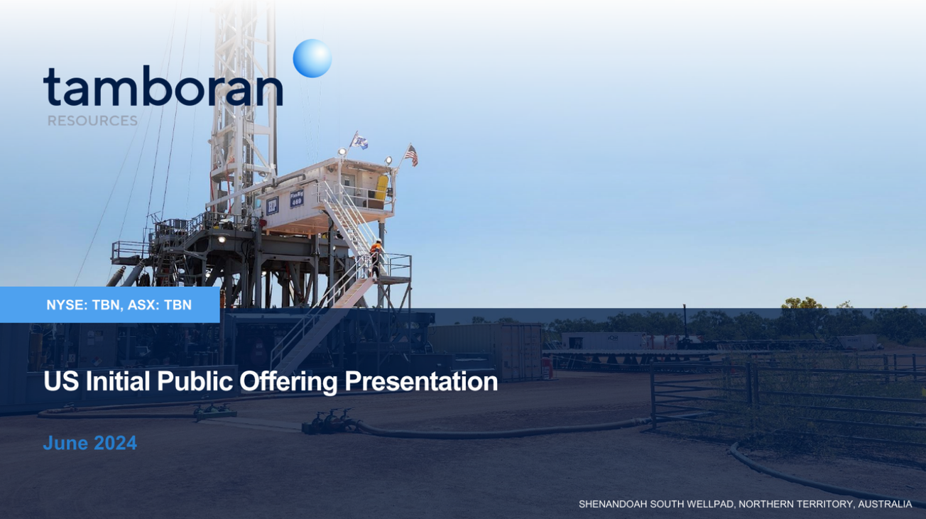 Tamboran Resources (TBN) IPO deck
