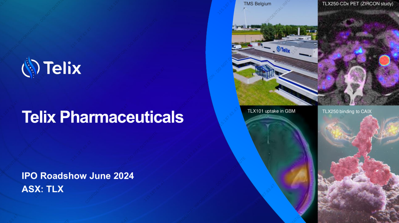 Telix Pharmaceuticals (TLX) IPO deck