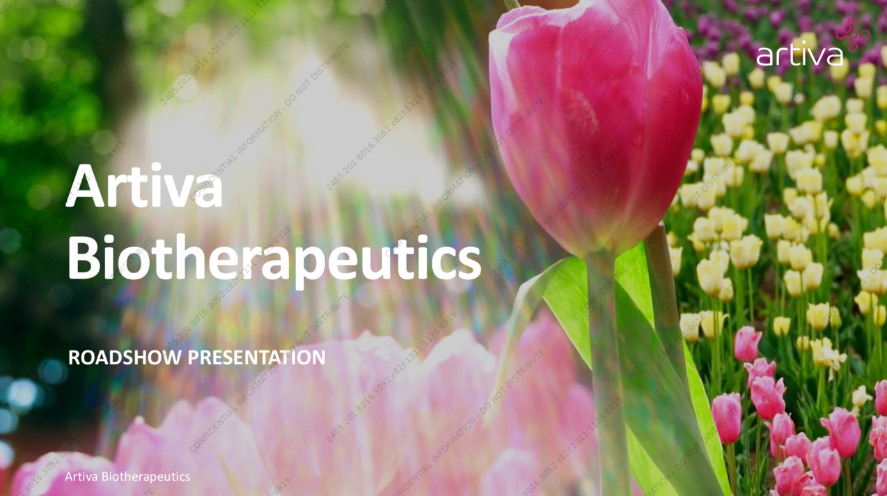 Artiva Biotherapeutics (ARTV) IPO deck
