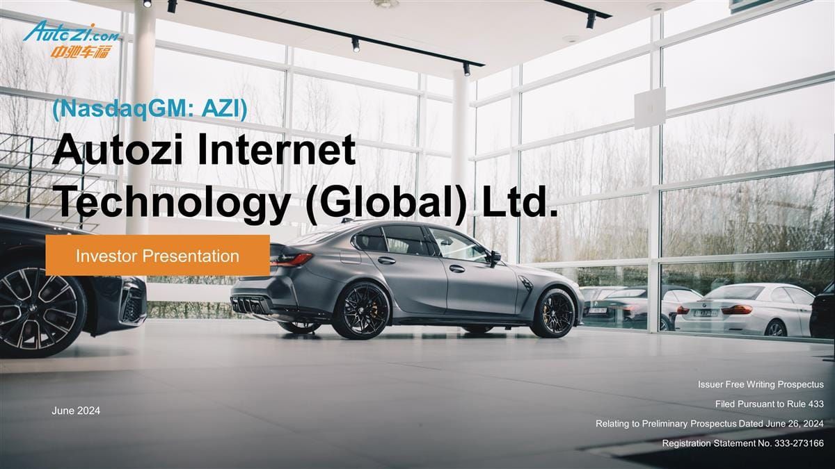 Autozi (AZI) IPO deck
