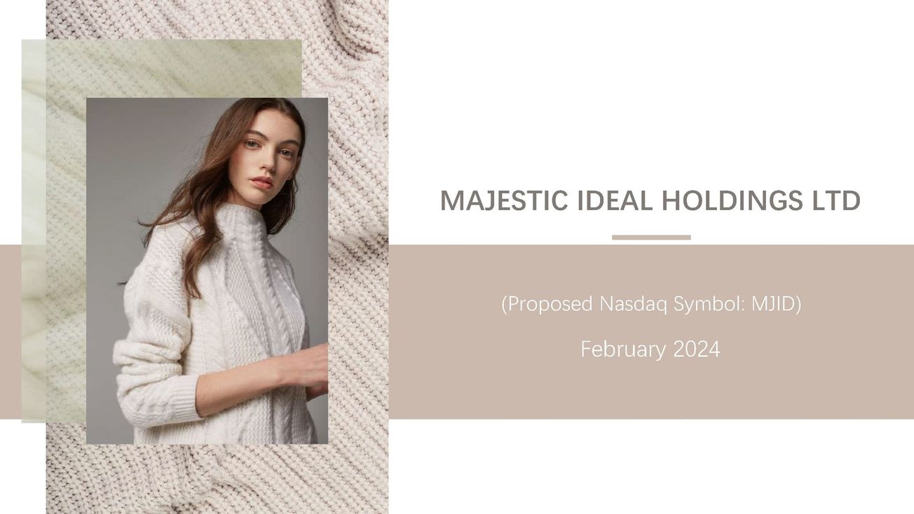 Majestic Ideal Holdings (MJID) IPO deck