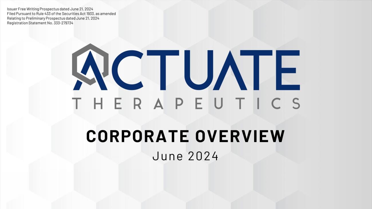 Actuate Therapeutics (ACTU) IPO deck