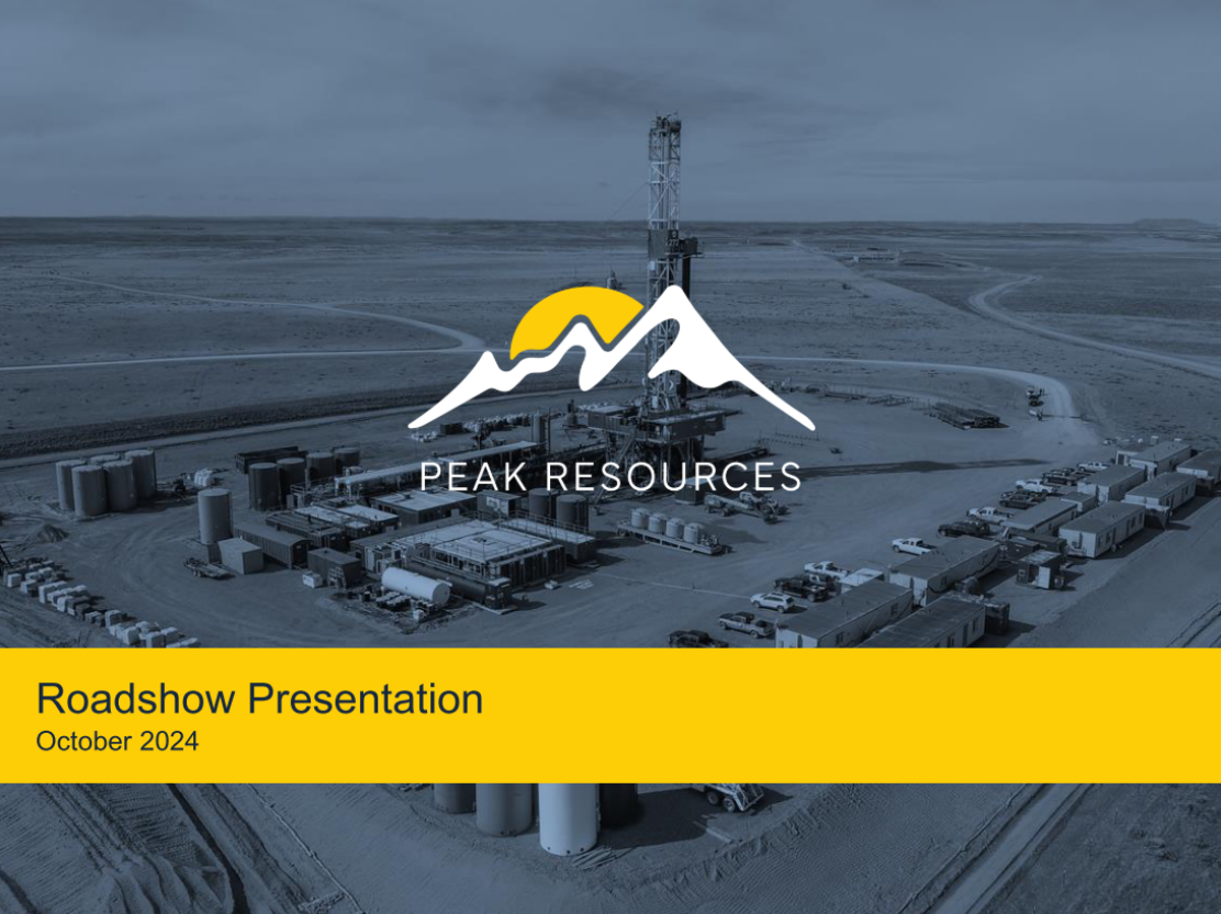 Peak Resources (PRB) IPO deck