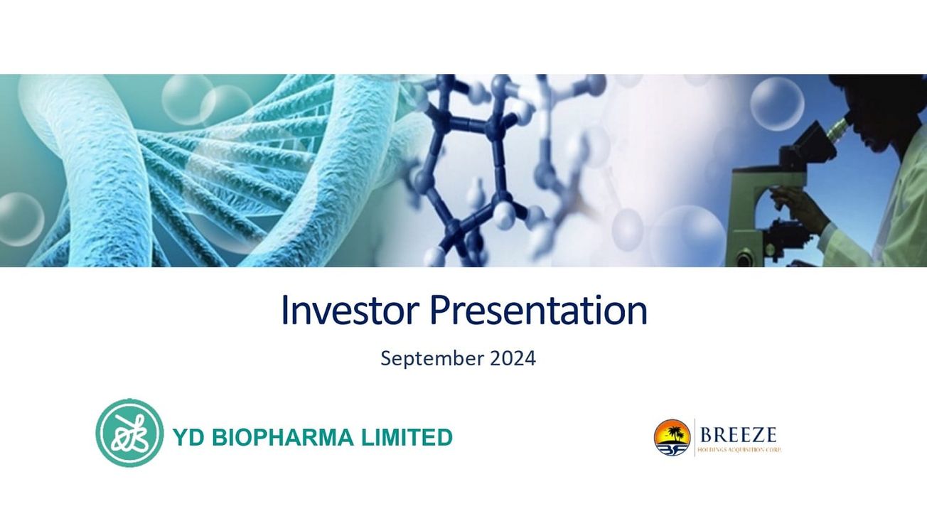 YD Biopharma via Breeze Holdings (BRZH) deck