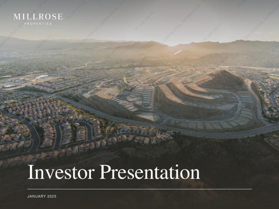Millrose Properties (MRP) IPO deck