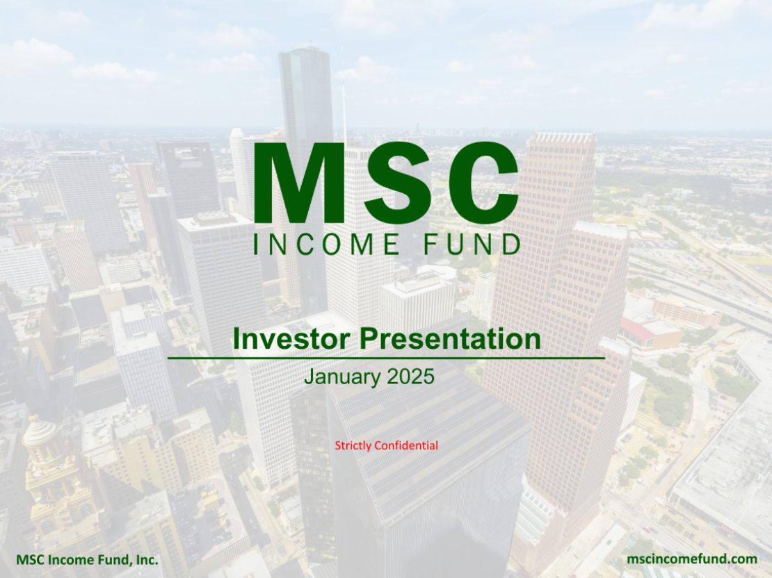 MSC Income Fund (MSIF) IPO deck