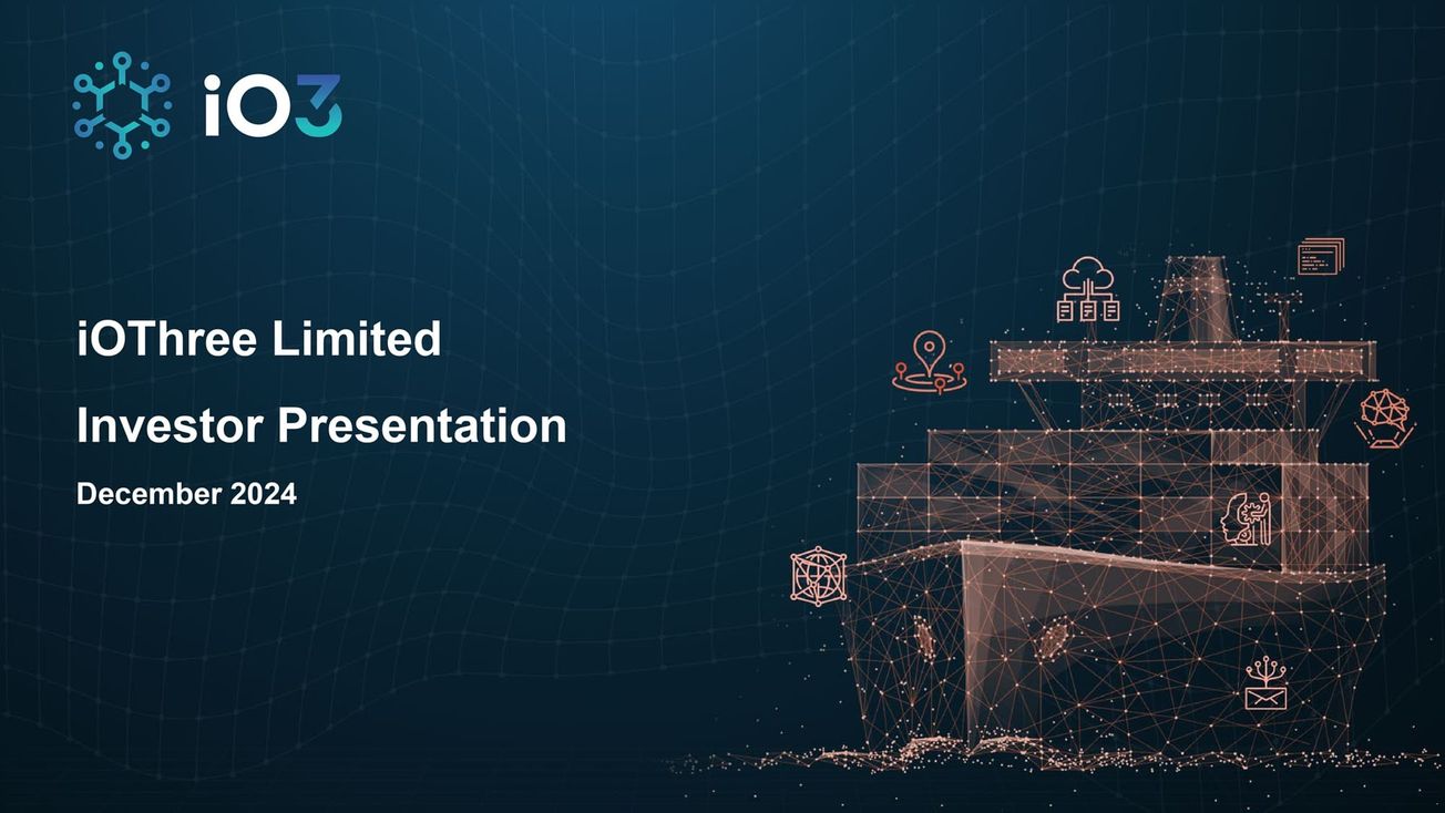 iOThree (IOTR) IPO deck