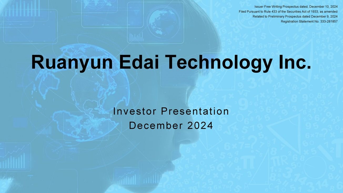 Ruanyun Edai Technology (RYET) IPO deck