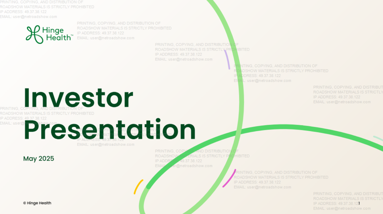 Hinge Health (HNGE) IPO deck