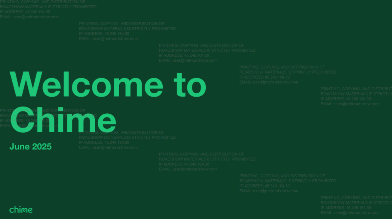 Chime Financial (CHYM) IPO deck