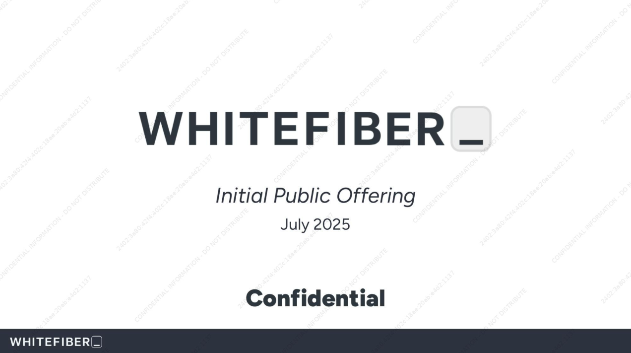 WhiteFiber (WYFI) IPO deck
