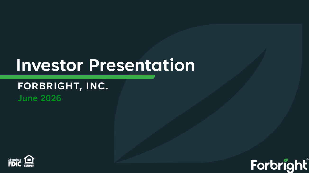 Forbright (FRBT) IPO deck