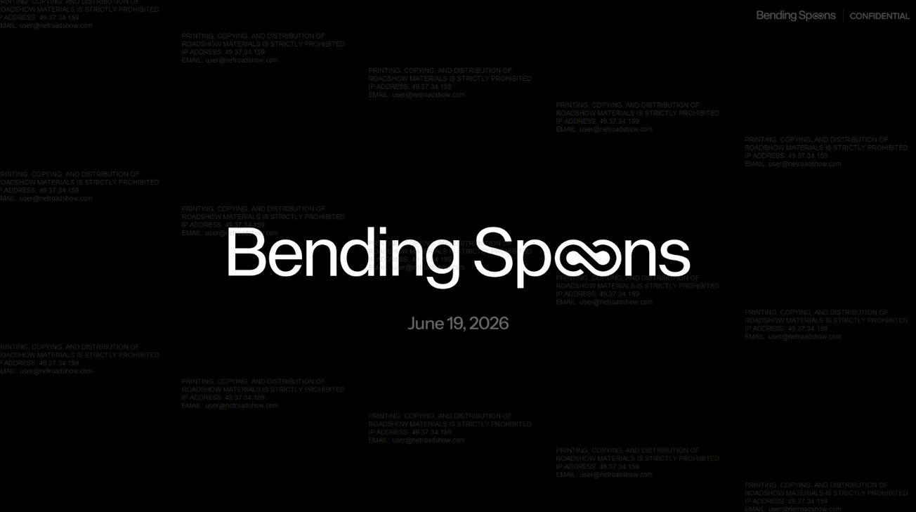 Bending Spoons (BSP) IPO deck
