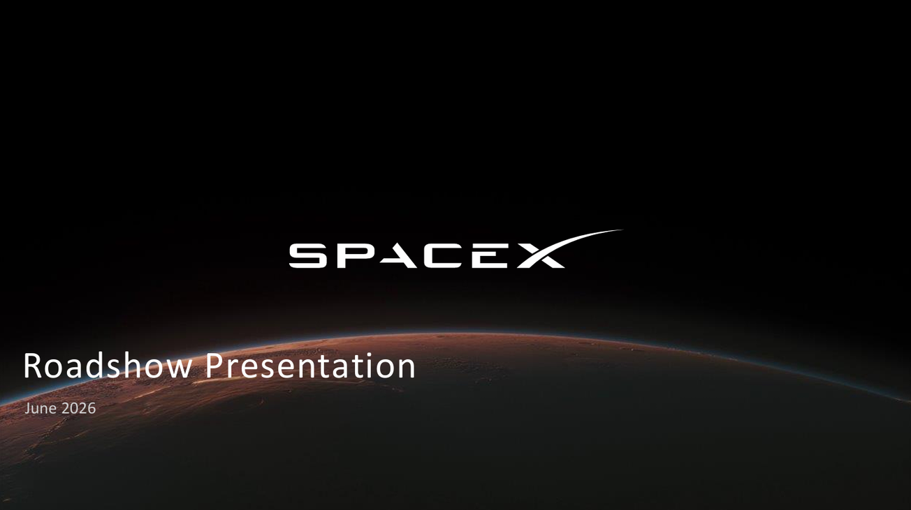 SpaceX (SPCX) IPO deck