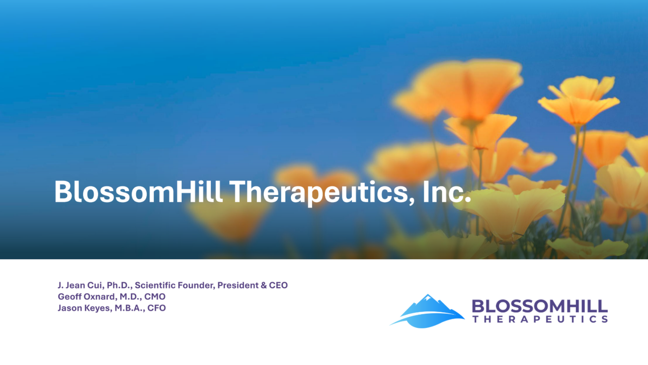 BlossomHill Therapeutics (BLSM) IPO deck