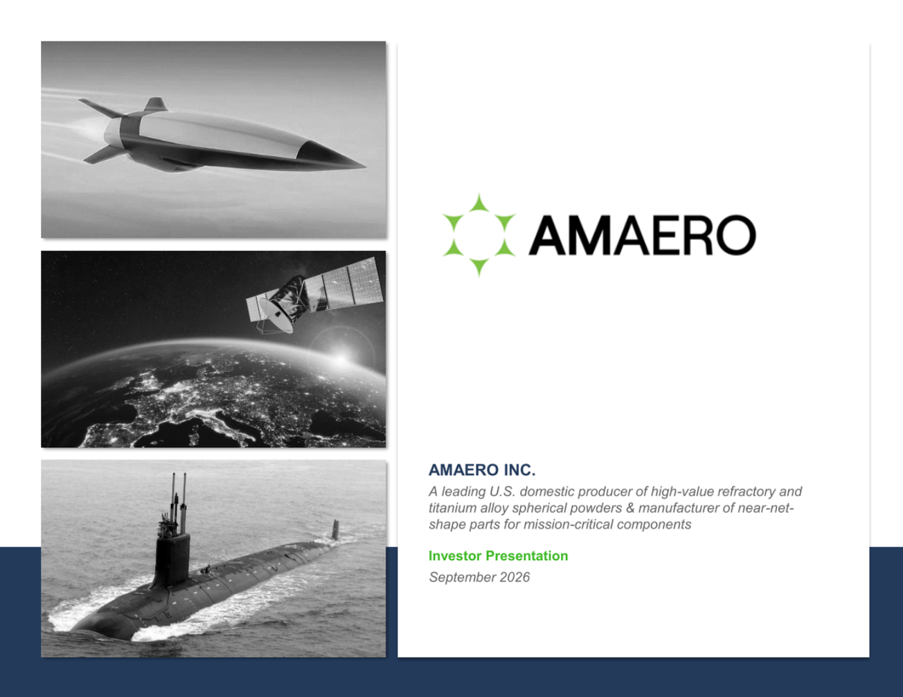 Amaero (AMRO) IPO deck