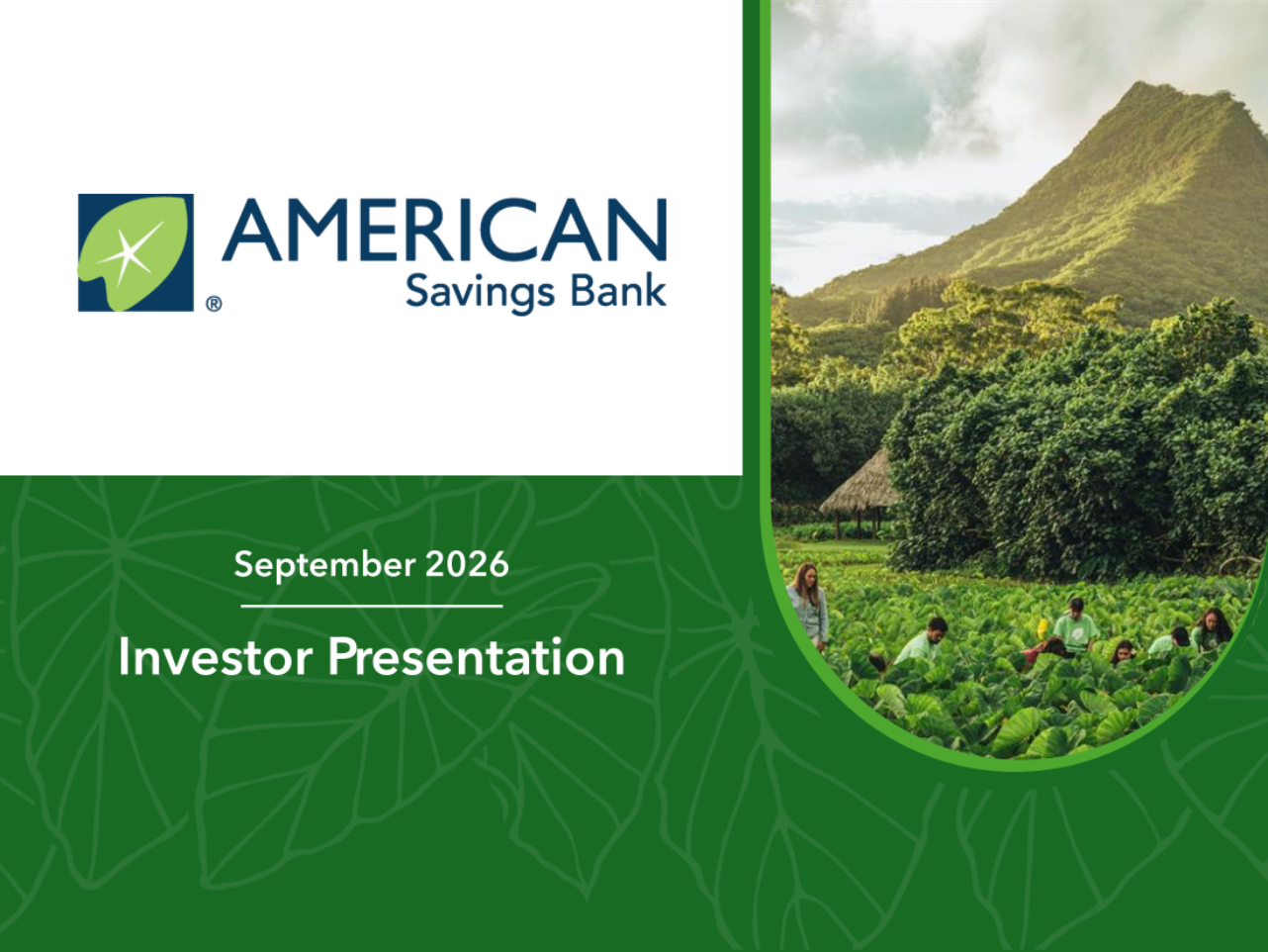 American Savings Bank (ASBH) IPO deck