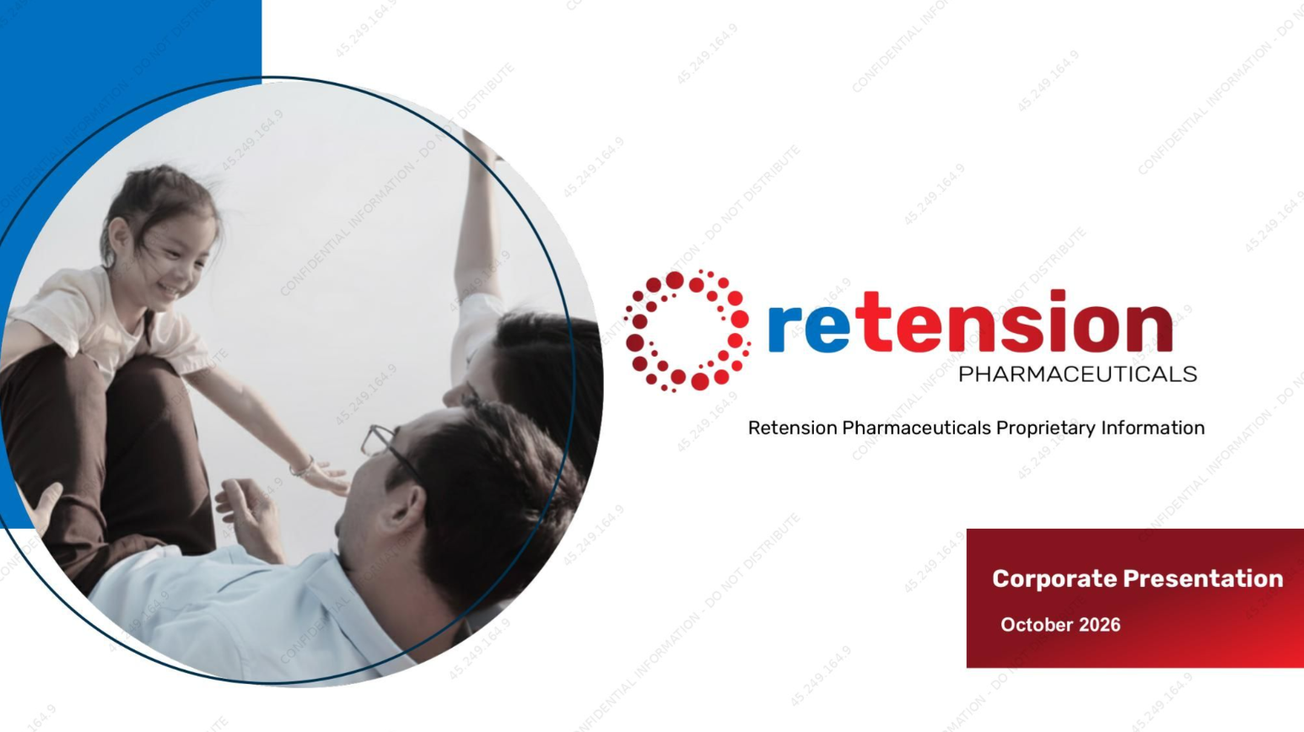 Retension Pharmaceuticals (RTSN) IPO deck