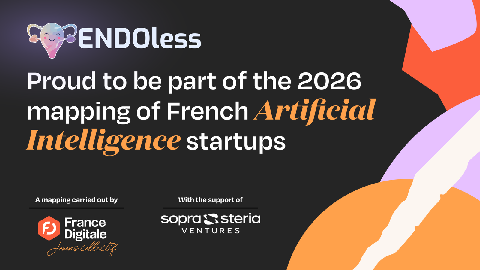 ENDOless featured in the 2026 Mapping of French AI Startups by France Digitale, highlighting innovation in AI for women’s health and chronic pain research.