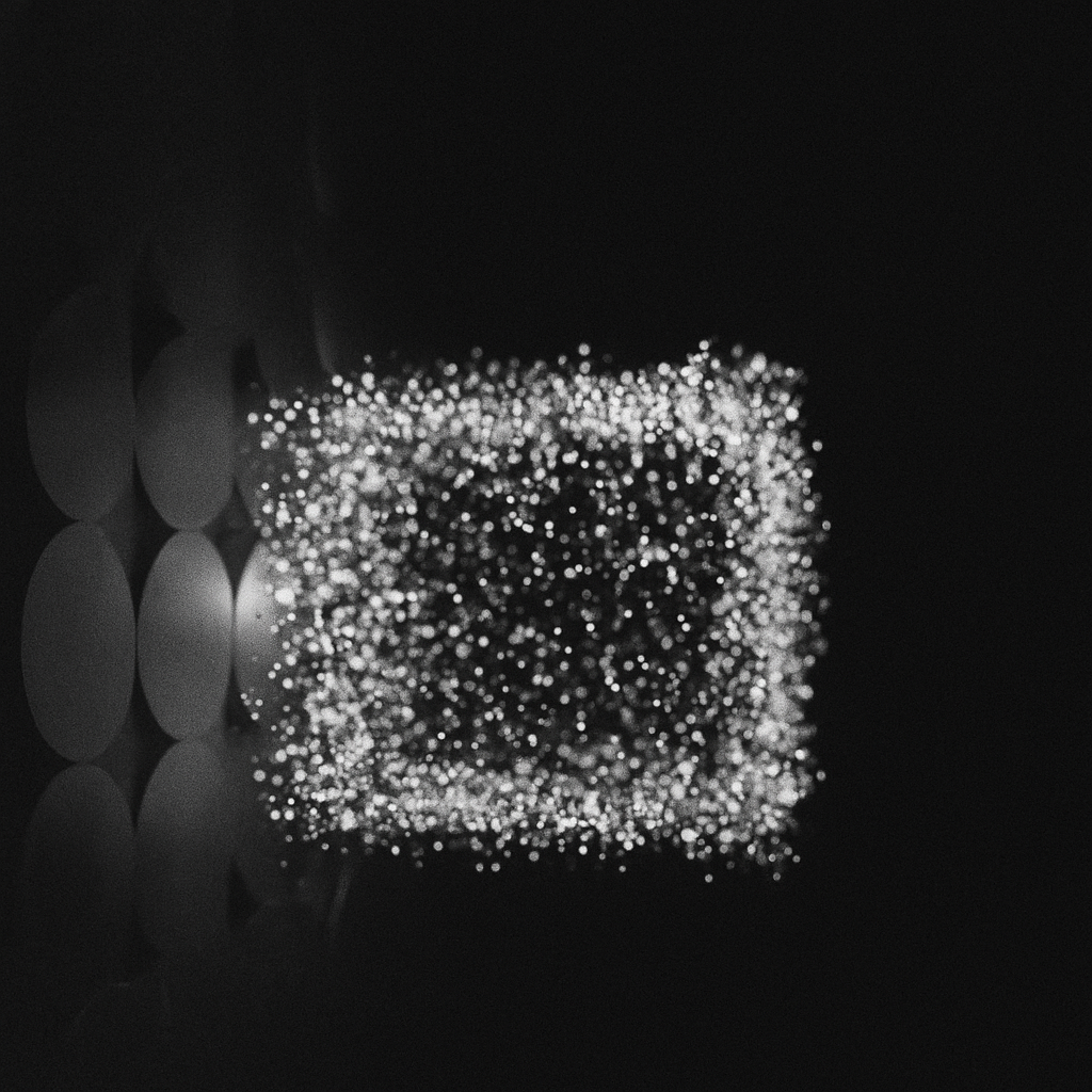 colored dots in the shape of a cube