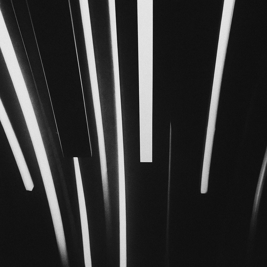 white light strips in dark room