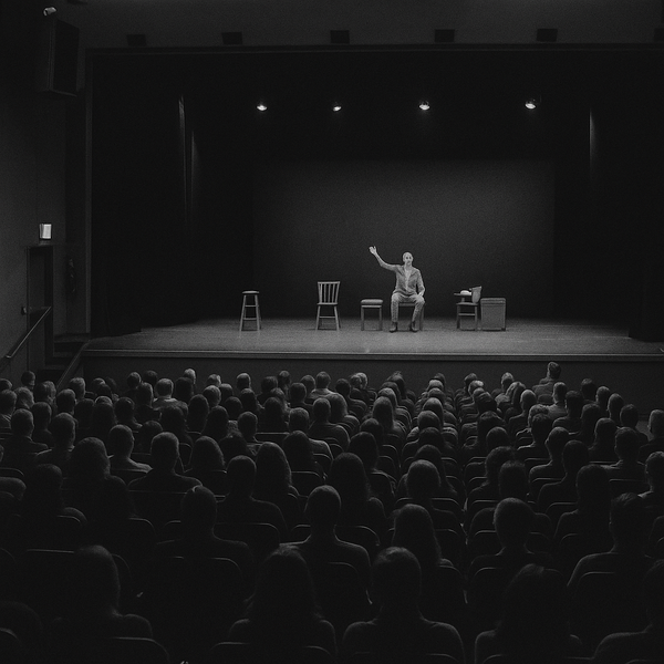 An actor on a stage.