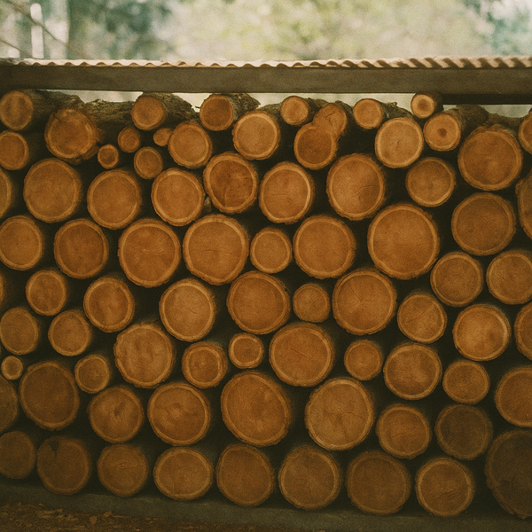 a pile of logs stacked on top of each other