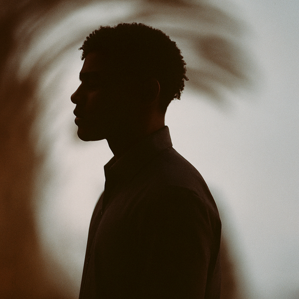 Silhouette of a man with blurred motion effect