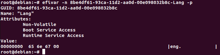 efivar printing an example variable