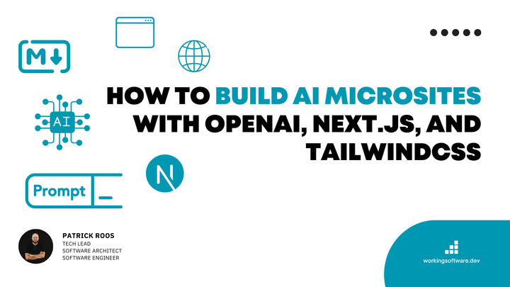 How to Build AI Microsites with OpenAI, Next.js and TailwindCSS