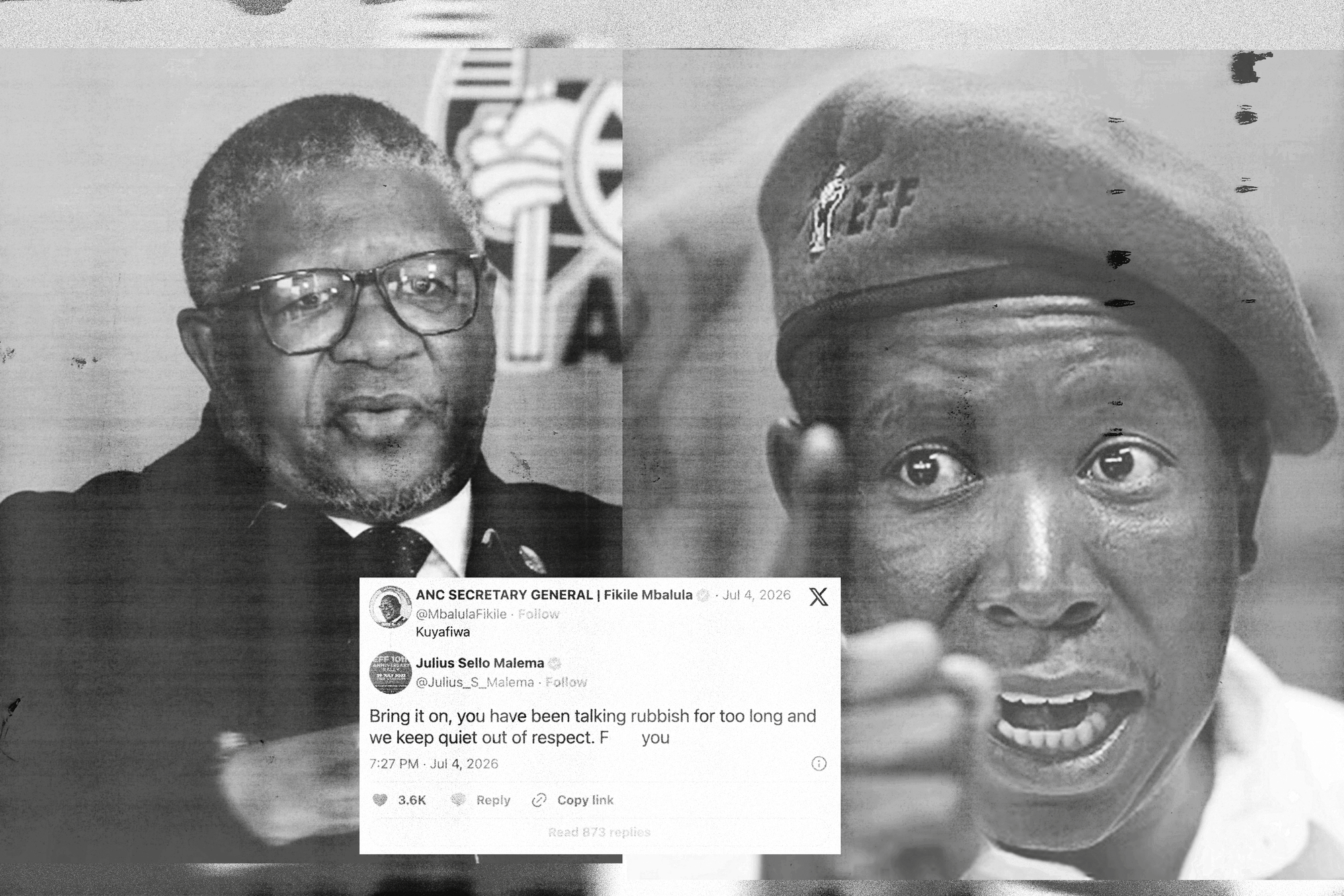 Malema and Mbalula Clash on Social Media Over Immigration