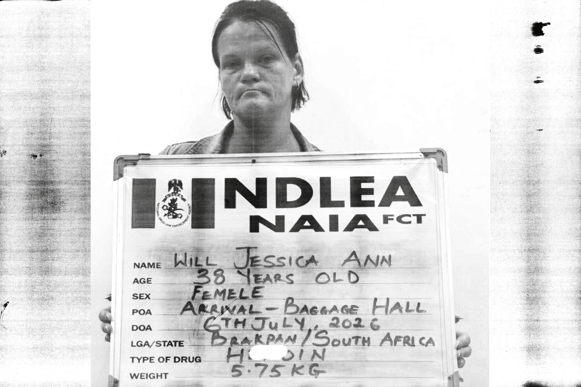 NDLEA Arrests South African Woman with 5.75kg Heroin in Abuja