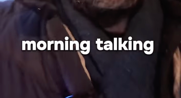 The words morning talking