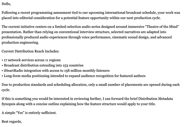 You had me at Distribution Metadata Synopsis