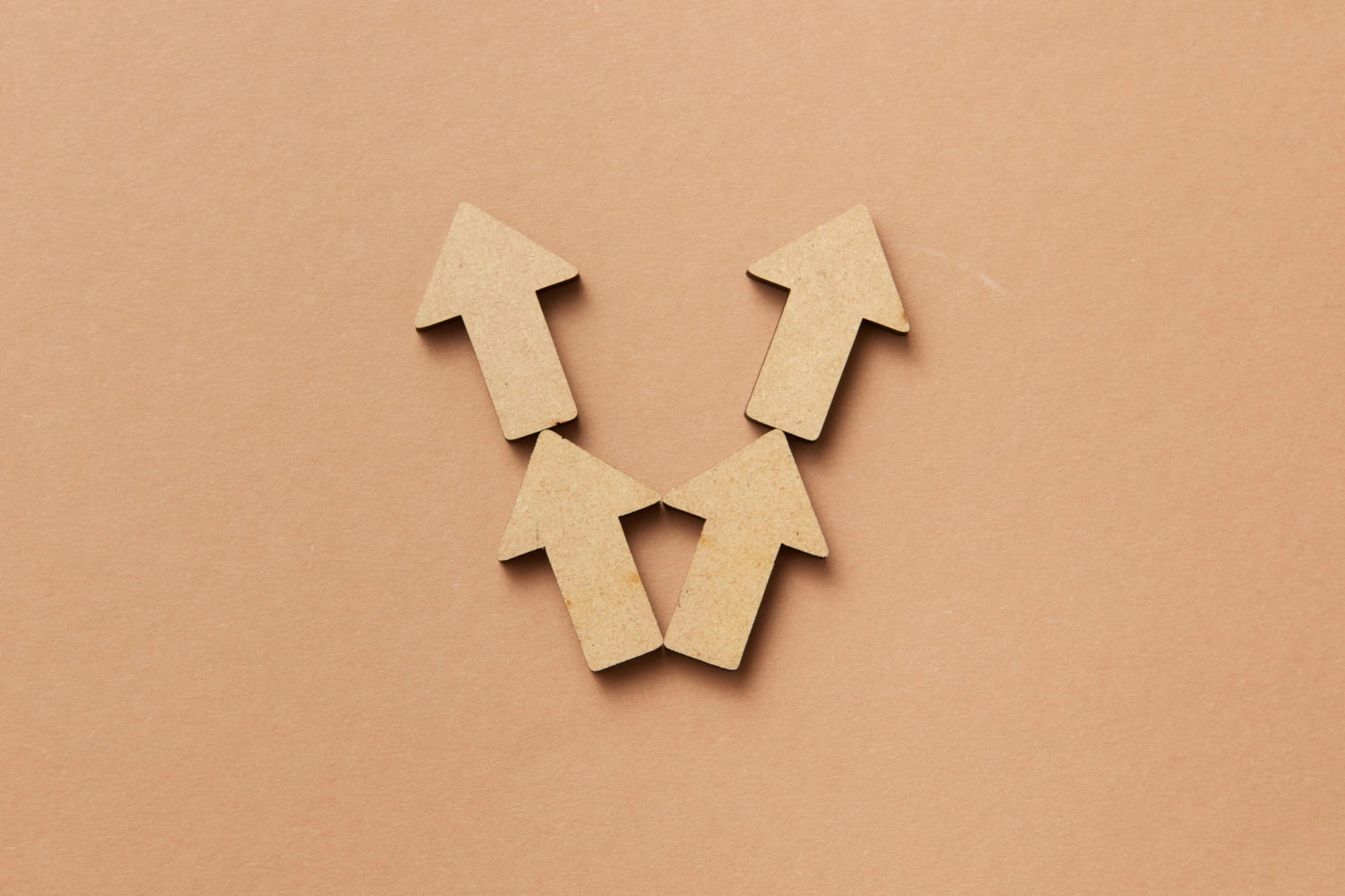 Arrows pointing upward