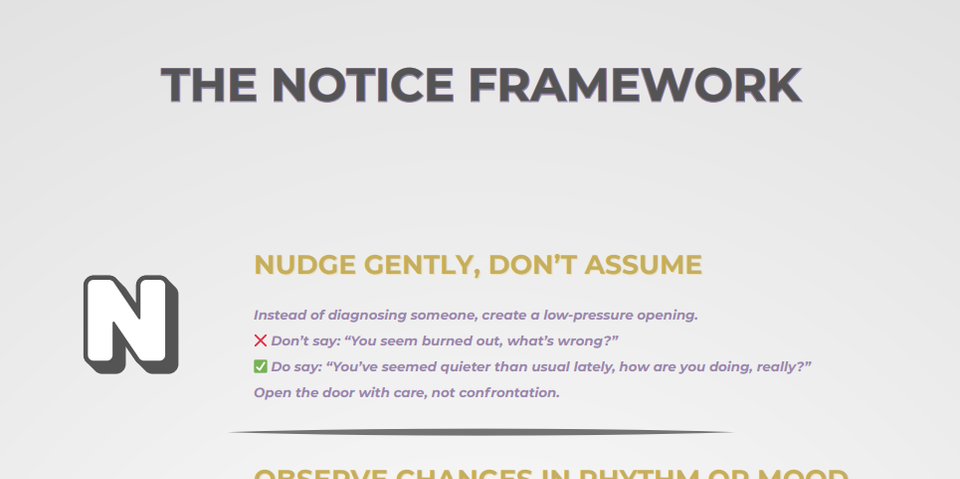 The NOTICE Framework