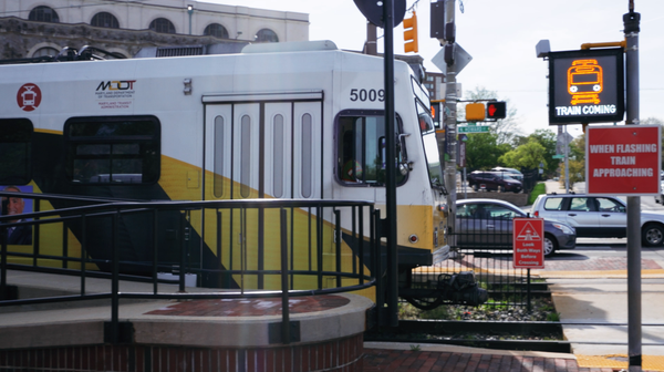 Baltimore City's Light RailLink Cultural Center Stop near Hampton Court Apartments