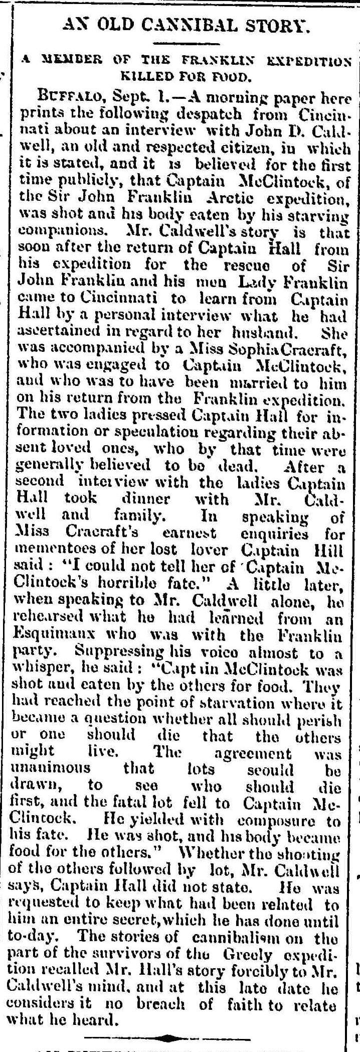 An Old Cannibal Story
