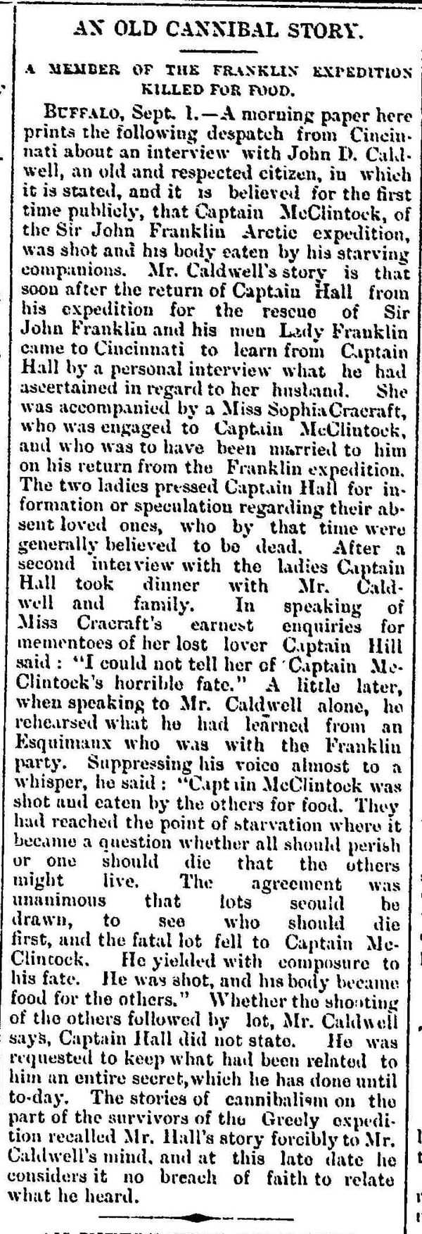 An Old Cannibal Story