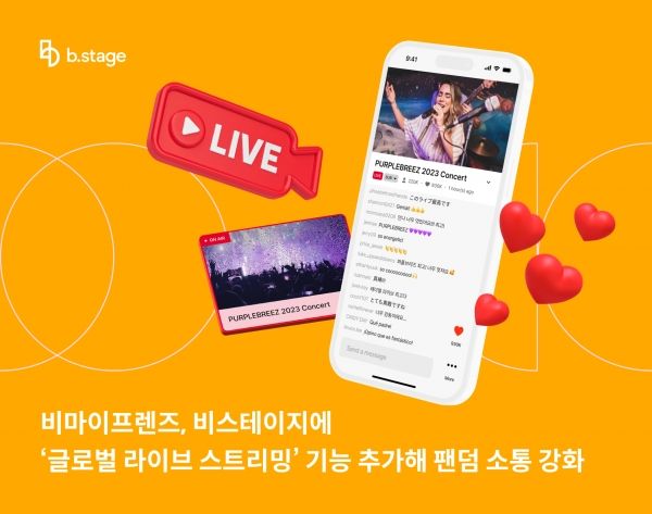 BeMyFriends Expands its b.stage feature to live streaming.