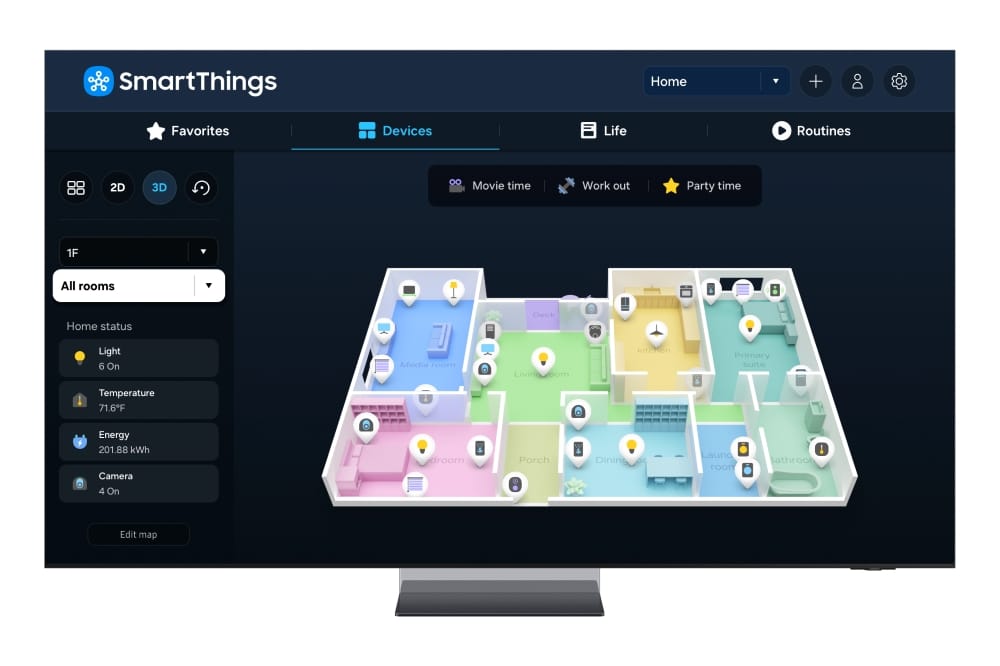 Samsung Launches 3D Map View for Smarter Home Management