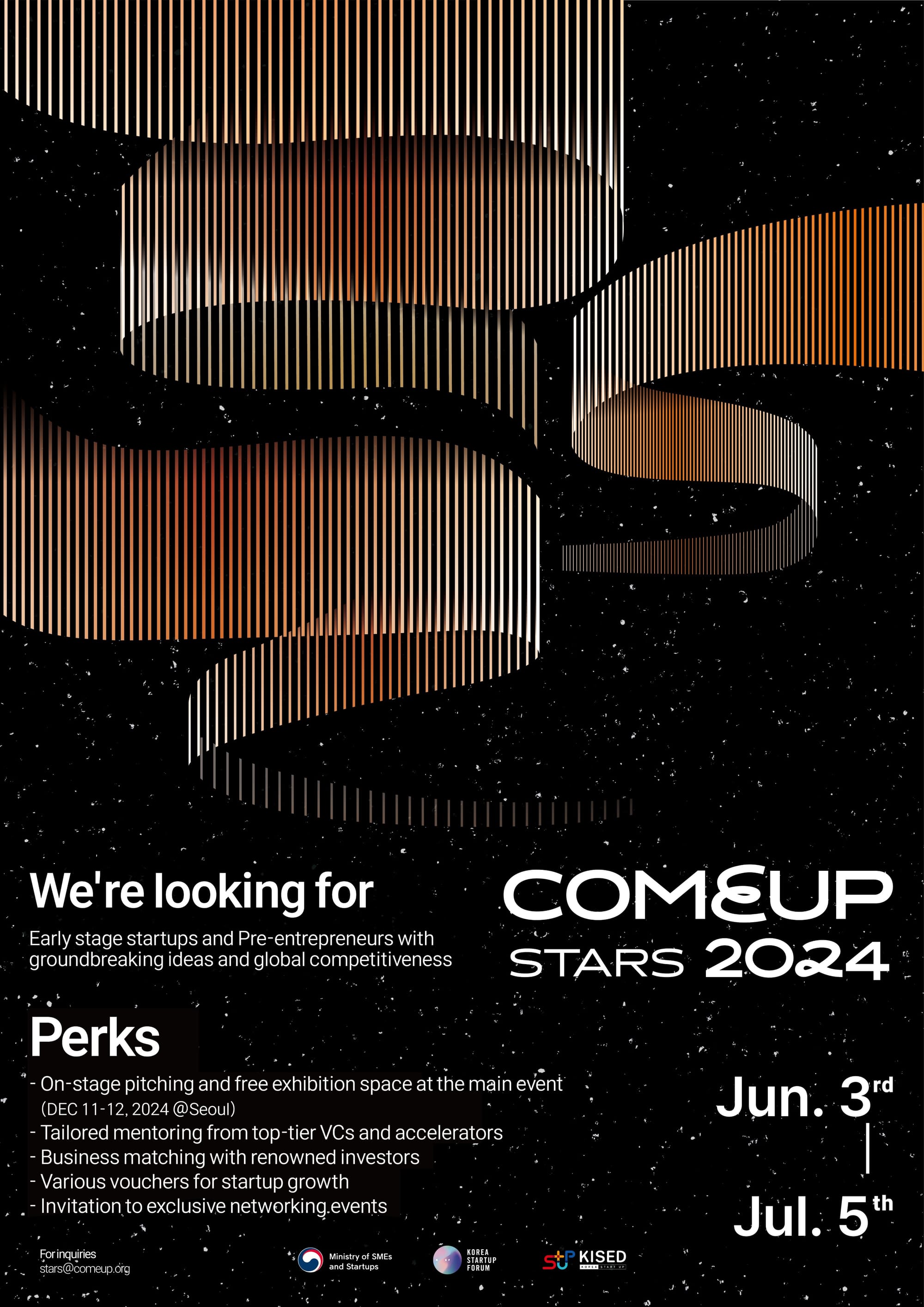 COMEUP Stars 2024: Korea Startup Forum Launches Global Competition