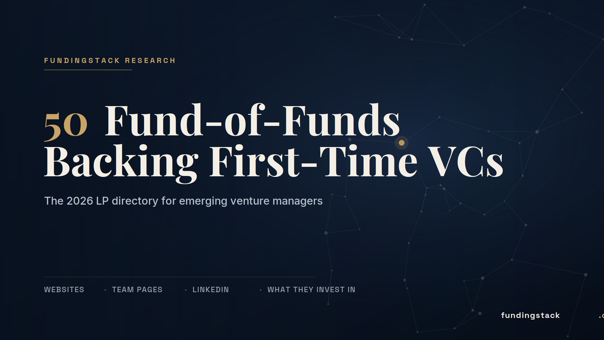 50 Fund-of-Funds Backing First-Time VCs (2026 List)