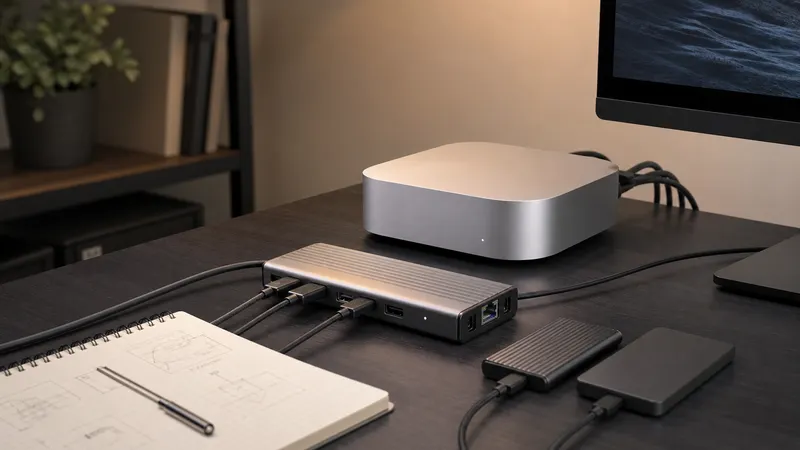 Plan the Thunderbolt Dock Before Your Mac Mini AI Desk Gets Messy hero image